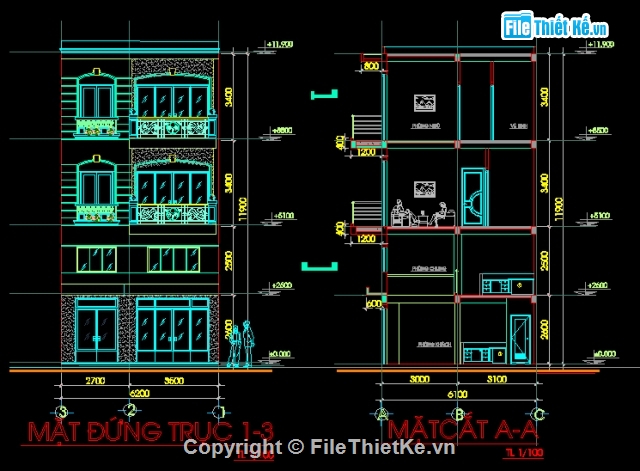 Bản vẽ nhà phố,nhà mặt phố,biệt thự mini,mẫu biệt thự